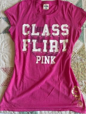 Y2K Hot Pink “Class Flirt” T-Shirt